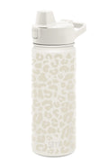 18 fl oz Insulated Stainless Steel Water Bottle with Silicone Straw Lid U137