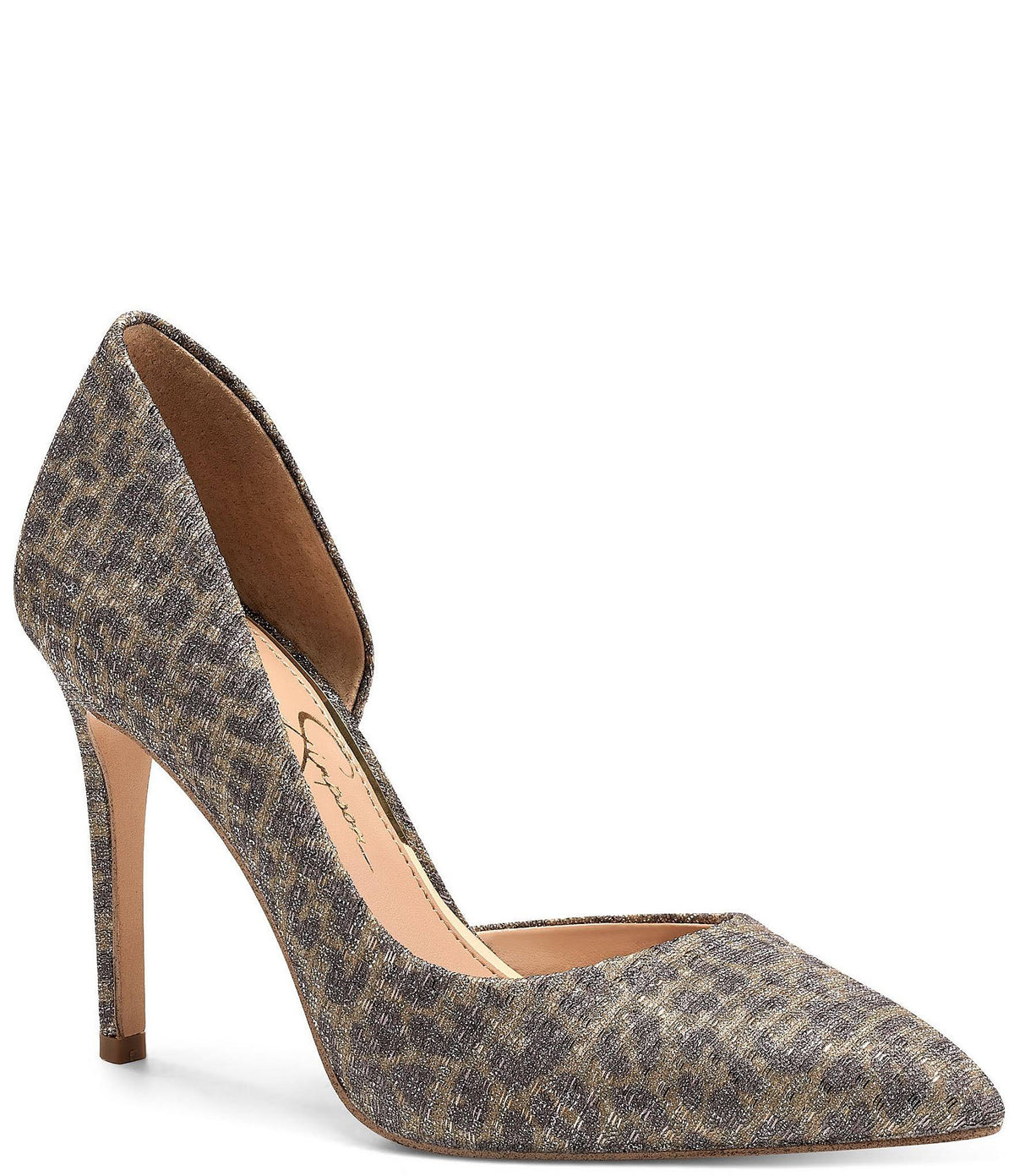 Metallic Leopard Print Pumps P43127