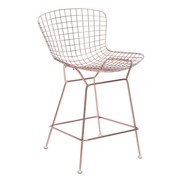 Rose Gold Wire Counter Chair Set of 2 R31688