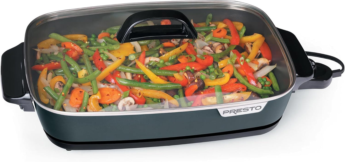 16-Inch Nonstick Electric Skillet with Glass Cover Z271079