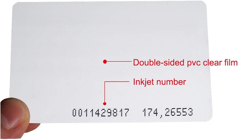 125Khz RFID Proximity Cards, 0.8mm, Read only (200pcs) B846459