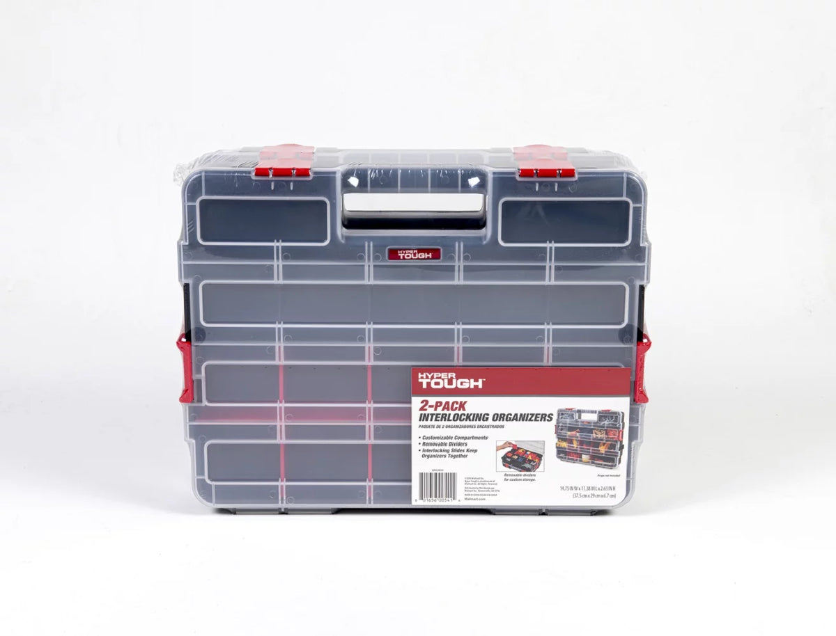 Plastic Heavy-Duty Interlocking Organizer 2-Pack L535442