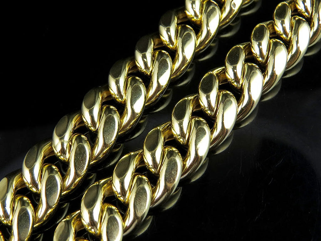 10K Yellow Gold Miami Cuban Link Chain with Box Clasp J68236