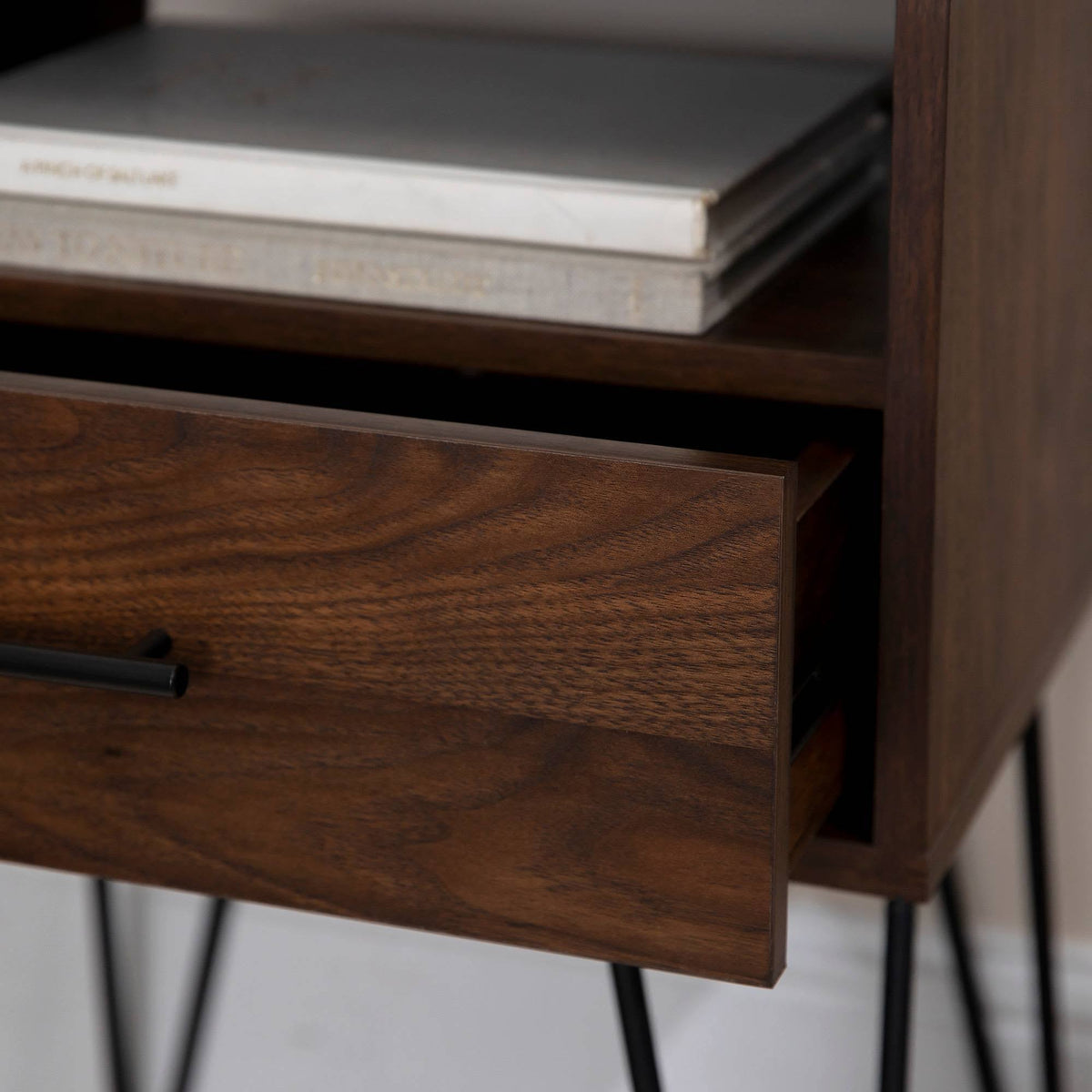 Dark Walnut Single Drawer Side Table K53873