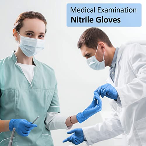 Blue Nitrile Exam Gloves, 4 mil, Powder-Free, Latex-Free, Non-Sterile T9293