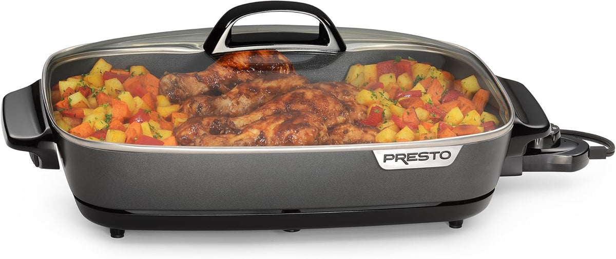 16-Inch Nonstick Electric Skillet with Glass Cover Z271079