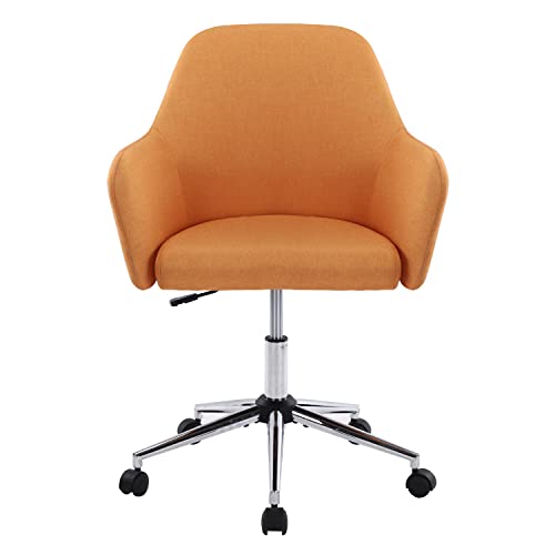 Beige Cotton Linen Swivel Desk Chair with Wheels N2846