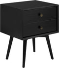 Wood 2 Drawer Nightstand Side Table L72125