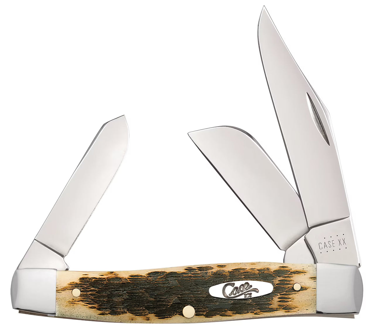 Smooth Jigged Amber Bone Stockman Knife B948