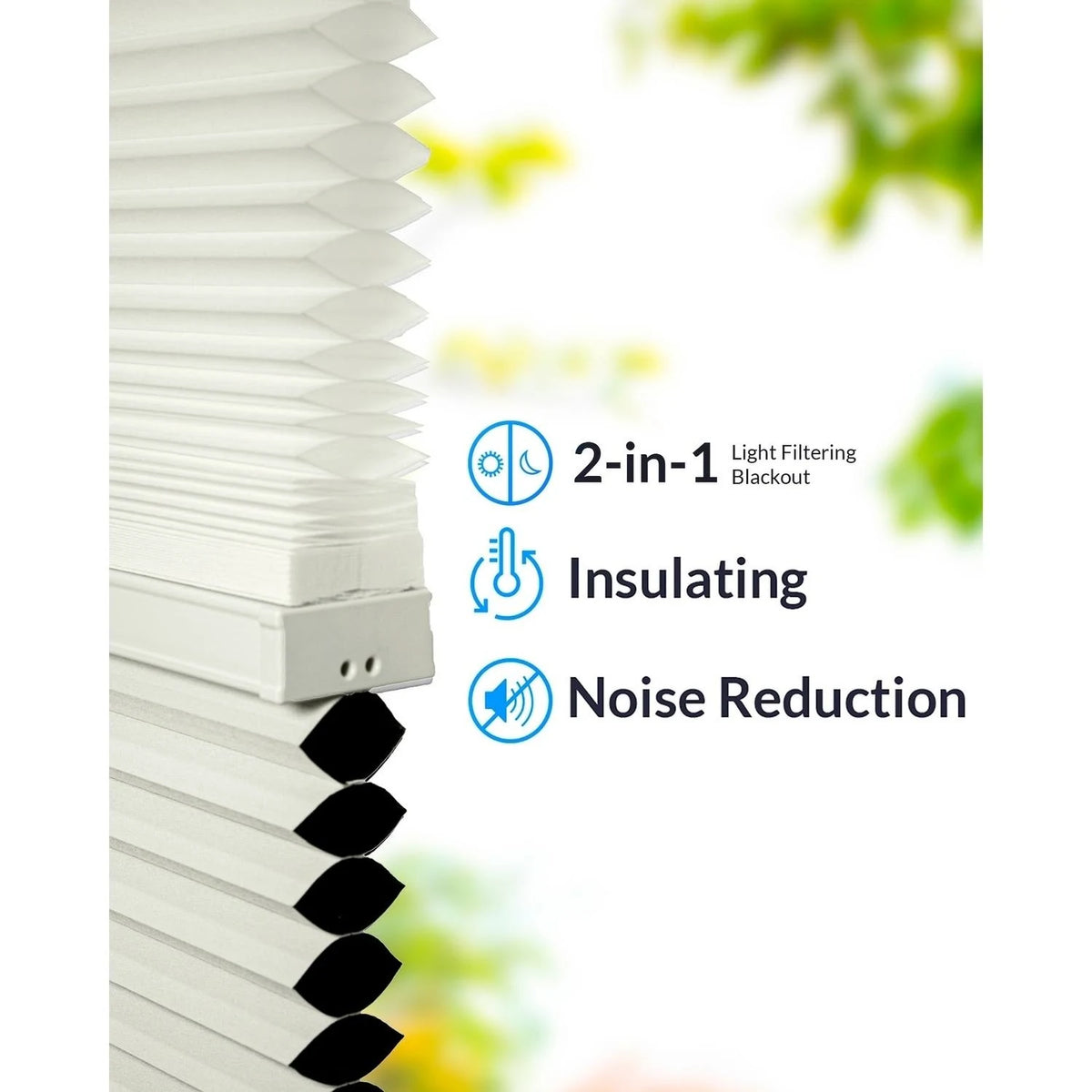 Cordless Cellular Shades Cotton 27x22 x 48x22 C9889
