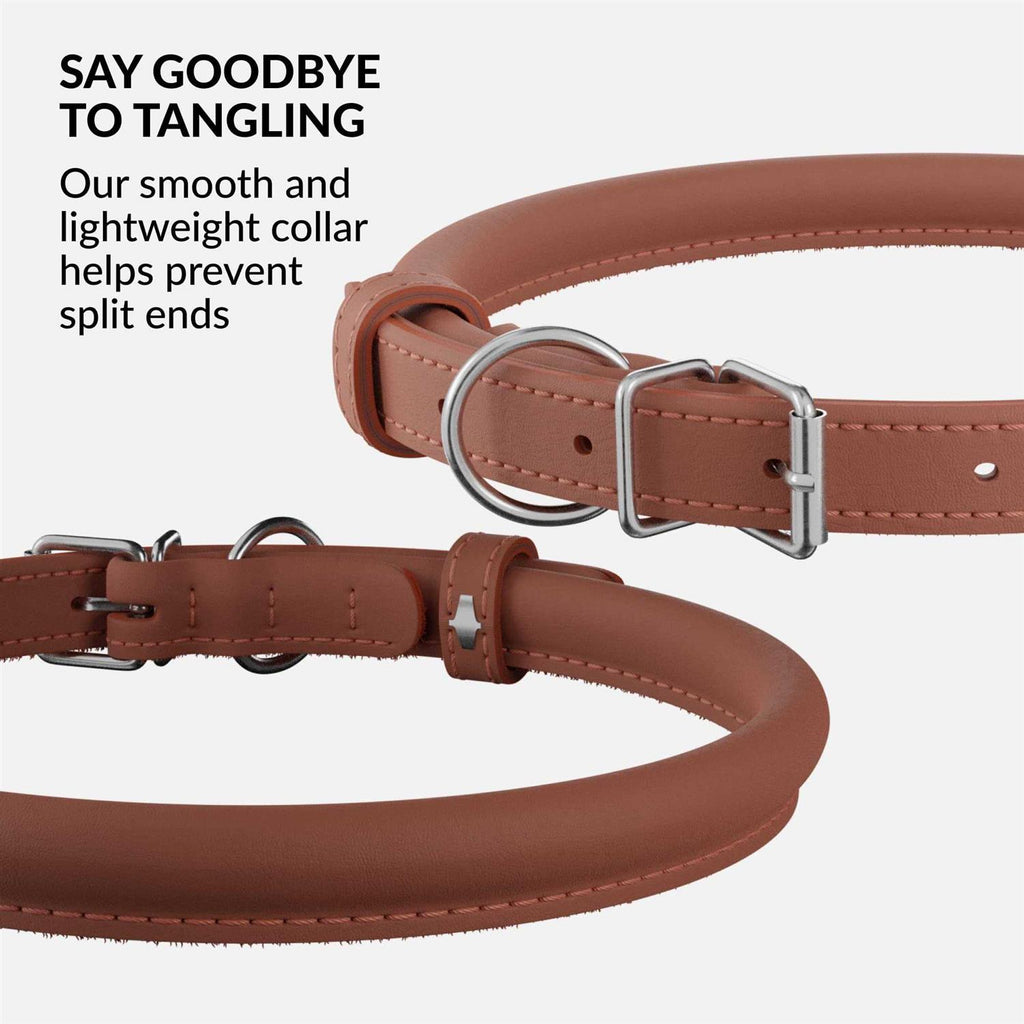 Rolled Leather Dog Collar X1201