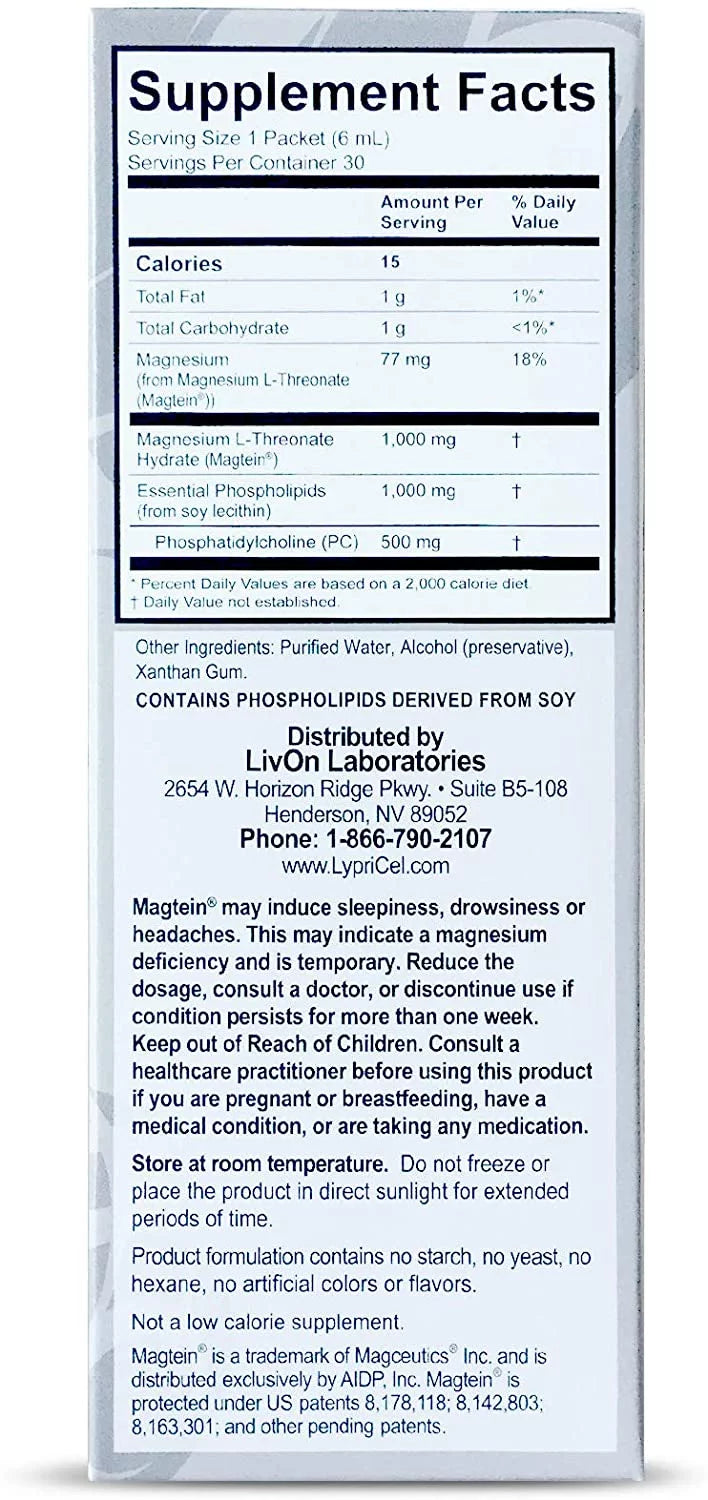 Liposomal Magnesium L-Threonate 30 Packets I36561