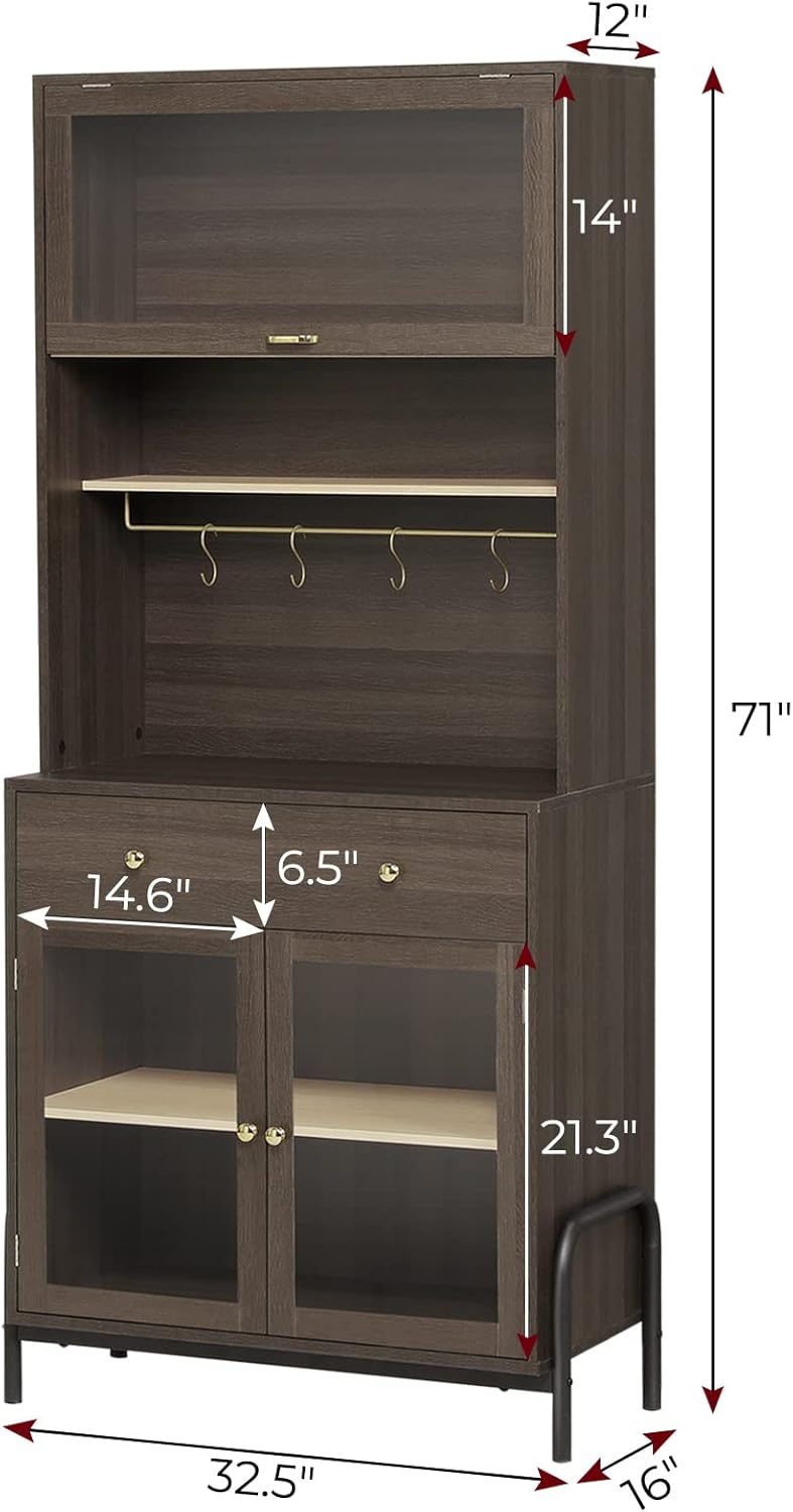 Buffet Cabinet with Storage, 71 Inches D943