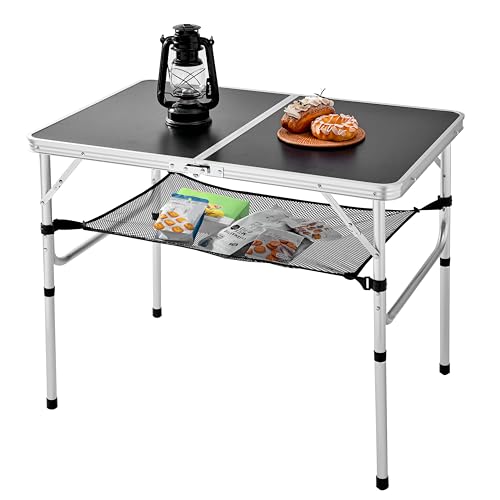 Folding Camp Table Adjustable Height Aluminum V306140