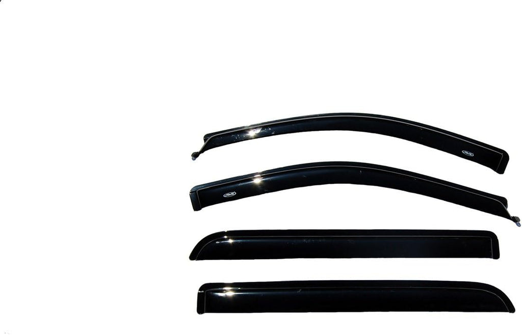 Dark Smoke 4-Piece Side Window Deflector for Ford F-150 Crew Cab D750151