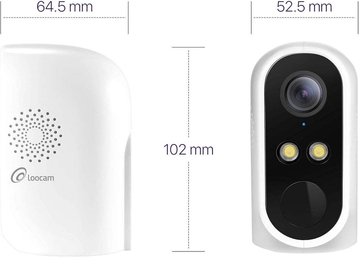 2 Pack 100% Wire Free Rechargeable Battery Powered IP Camera with Night Vision F447619