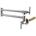 Brushed Nickel Wall Mount Pot Filler Faucet Q78888