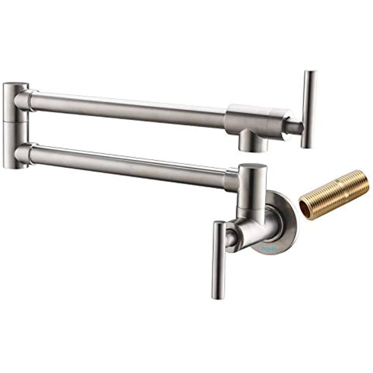 Brushed Nickel Wall Mount Pot Filler Faucet Q78888