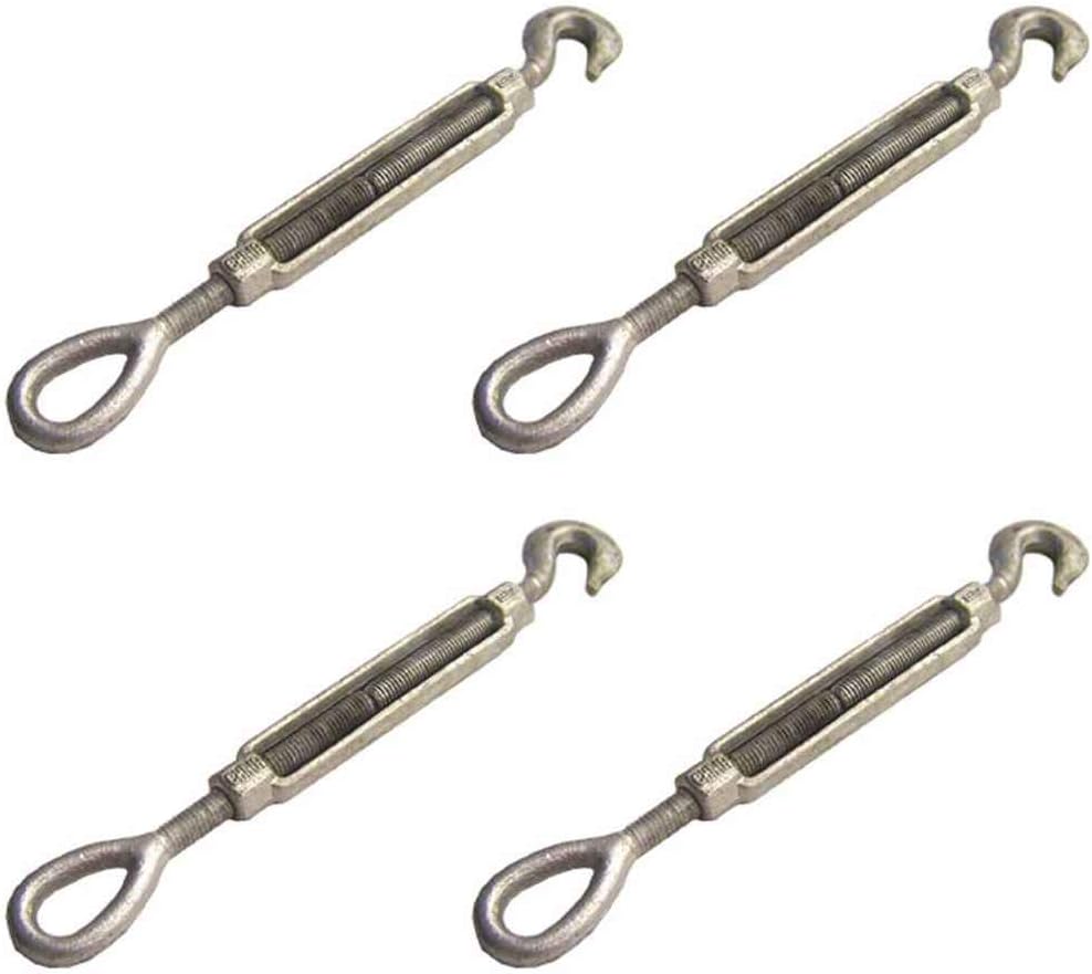 3/8 Inch x 6 Inches Galvanized Hook and Eye Turnbuckles B460798