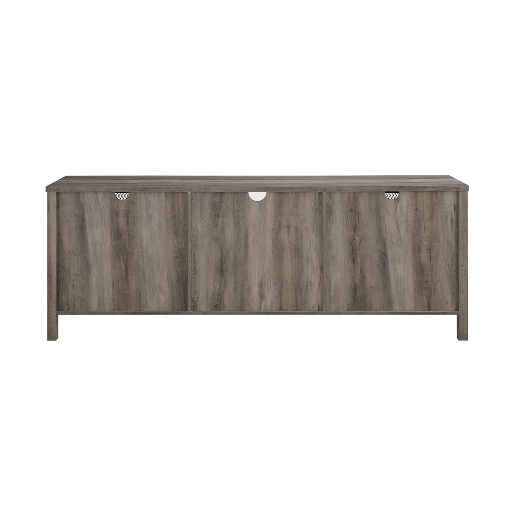 Grey Wash Sliding Door TV Stand T6278