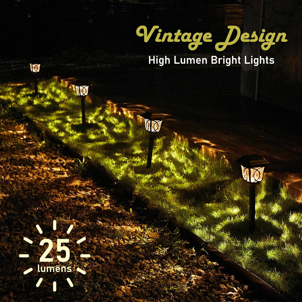 6 Pack Solar Pathway Lights X39298