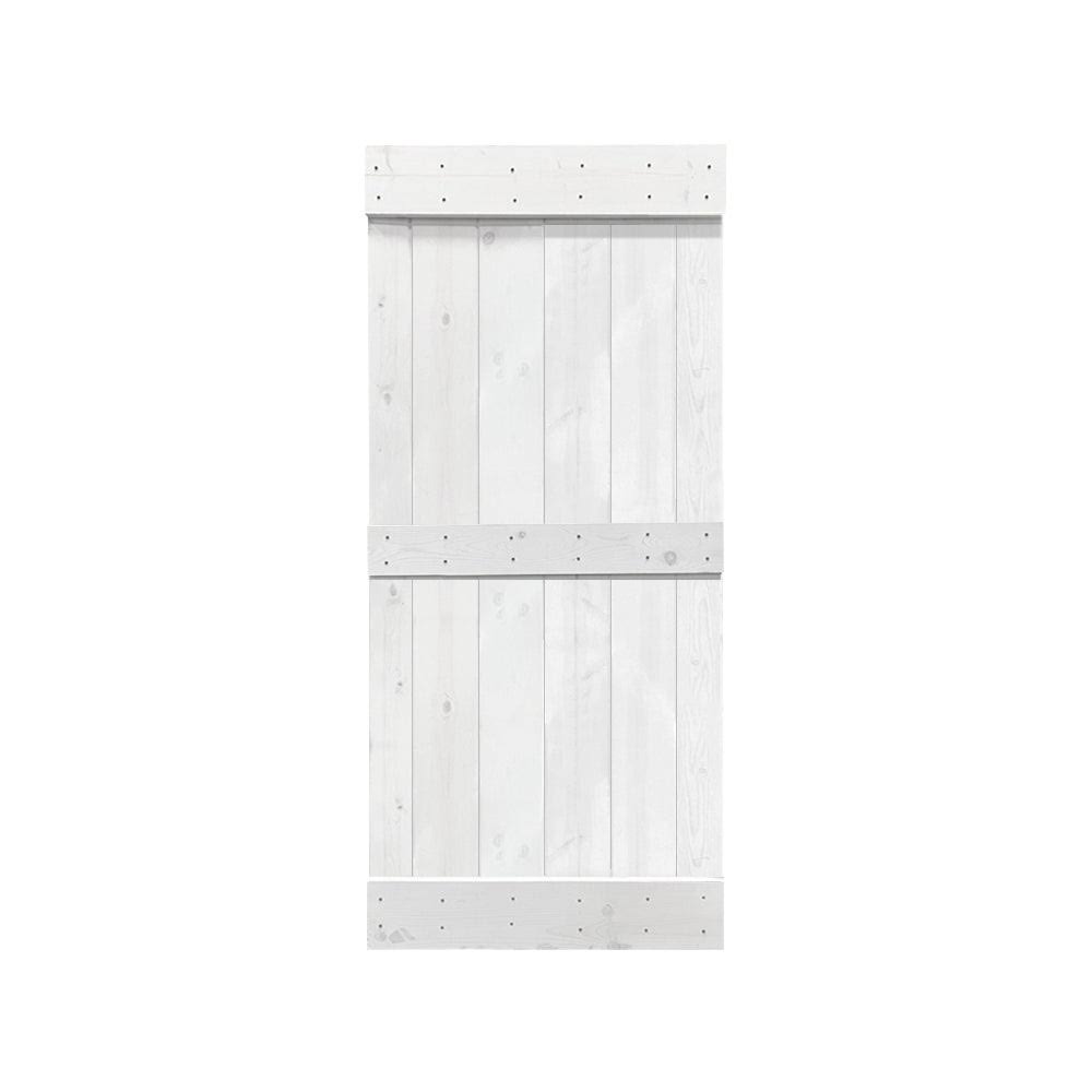 Solid Sage Green Stained Pine Wood Interior Sliding Barn Door Slab K56598