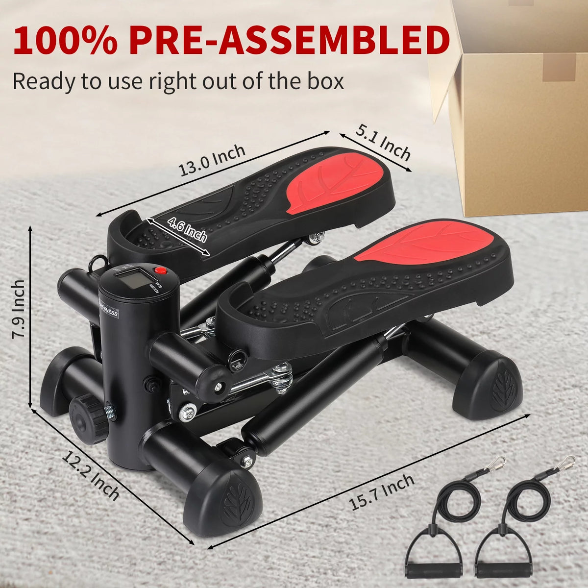Mini Stair Stepper with Resistance Bands E226