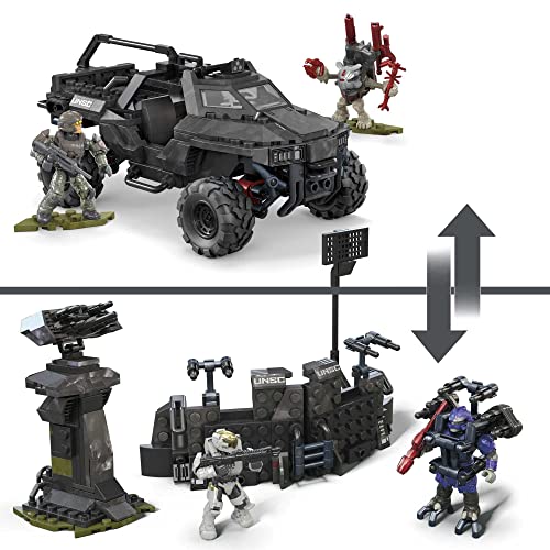 303 Piece UNSC Razorback Blitz Vehicle Building Toy Set with 4 Micro Action Figures J831727