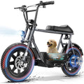Electric Scooter with Seat, Fat Tire, Storage Basket Z886