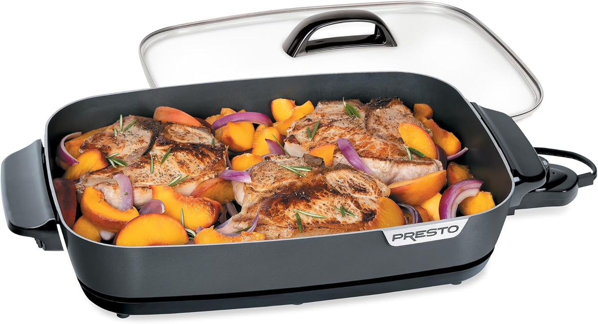 16-Inch Nonstick Electric Skillet with Glass Cover Z271079