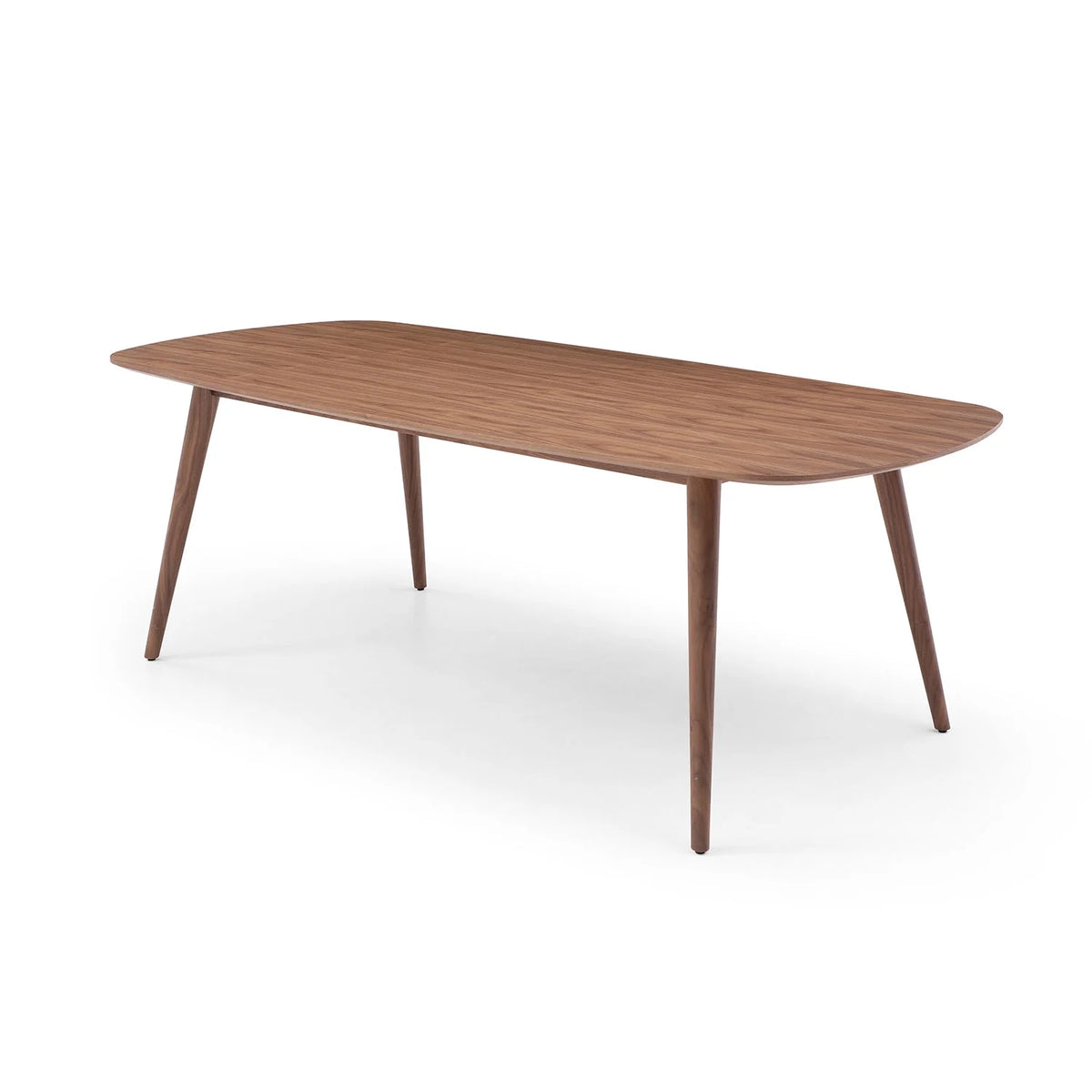 Large Walnut Wood Dining Table with Solid Wood Legs Q1105