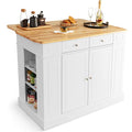 Black Rubber Wood Kitchen Island with Drop Leaf B180