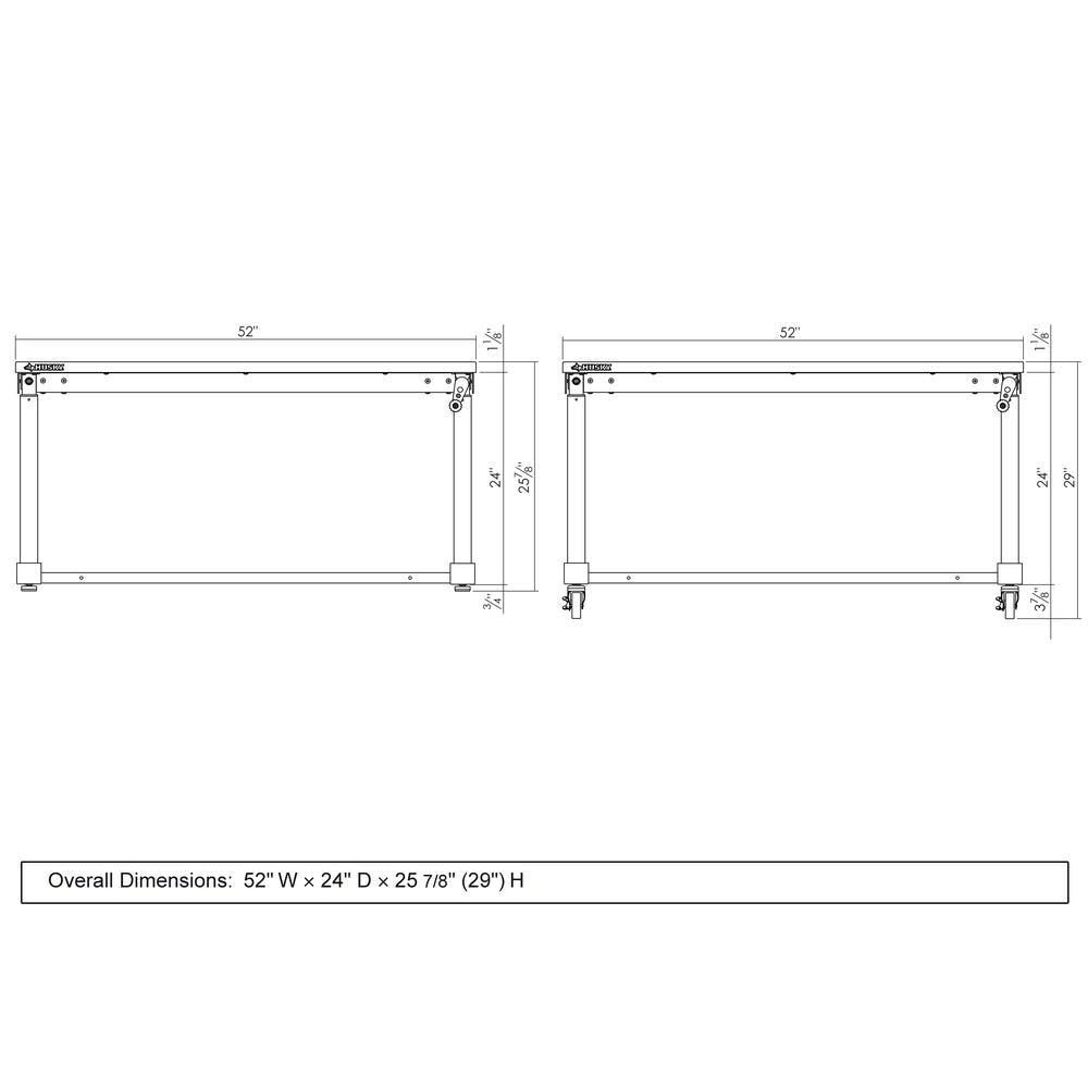 52 in. Adjustable Height Work Table Q59195