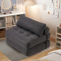 Grayish Blue Folding Sofa Bed with Corduroy Fabric J851058