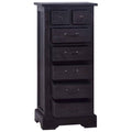 Black Solid Mahogany Wood Chest of Drawers L710