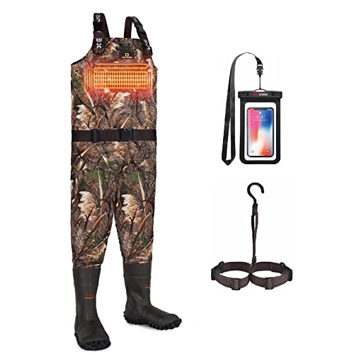 Waterproof Fleece-Lined Insulated Chest Waders with 1600g Boots F2952