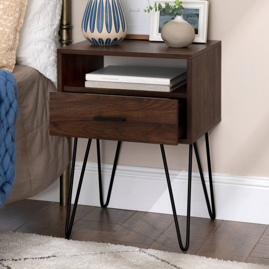Dark Walnut Single Drawer Side Table K53873