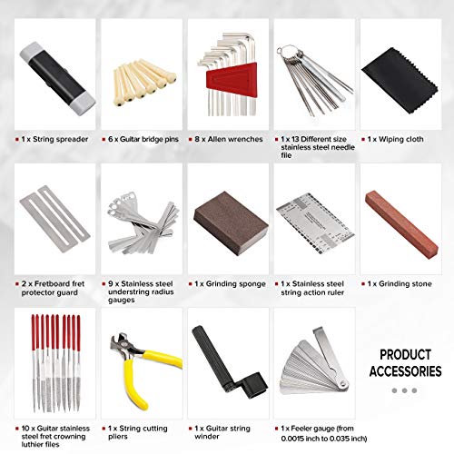 45 Pcs Guitar Repair Tool Kit with Carry Bag X949149