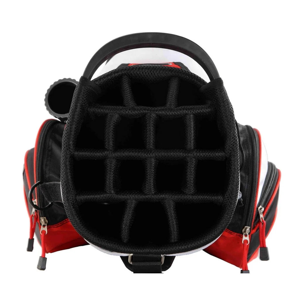 14 Way Cart Golf Bag Black Red Q107107