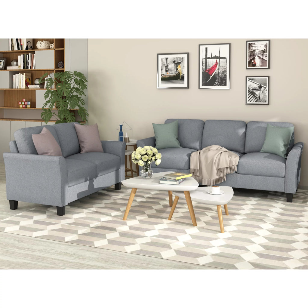 Gray Loveseat and 3-seat Sofa N32027