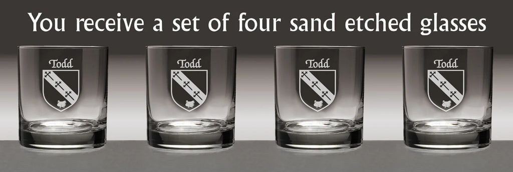 Set of 4 Etched Tumbler Glasses N832