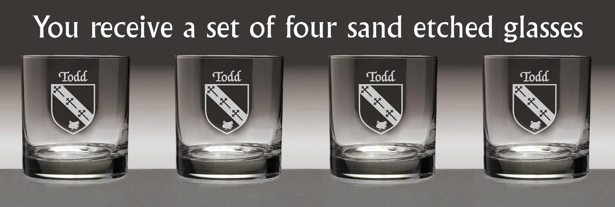 Set of 4 Etched Tumbler Glasses N832