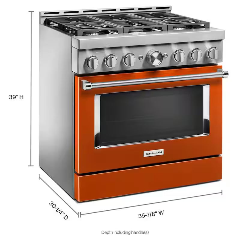 5.1 cu. ft. Smart Gas Range with Self-Cleaning and True Convection in Scorched Orange K31092