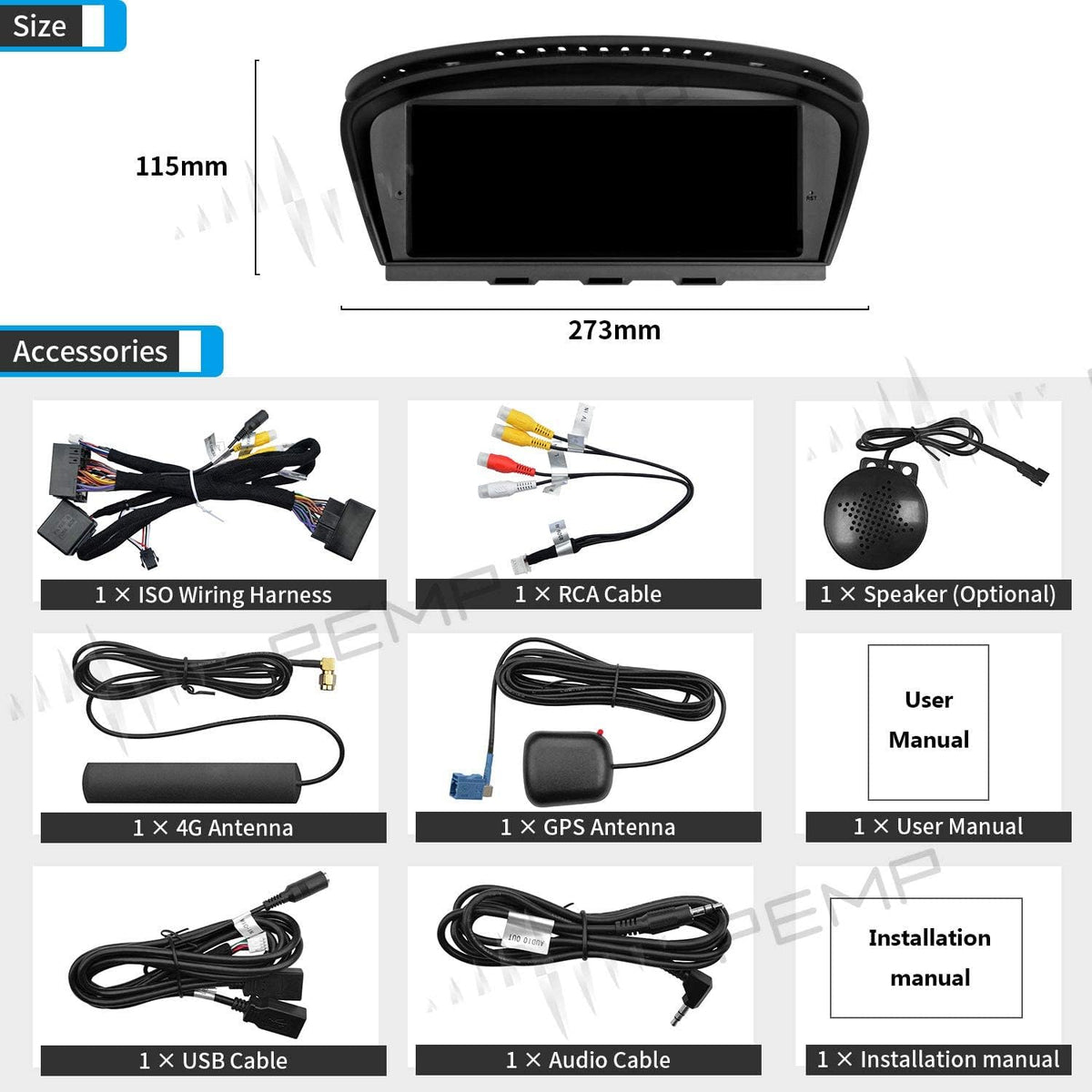 8.8 inch IPS Screen Android 10 Qualcomm 8-core 4+64G Carplay Head Unit Z9969
