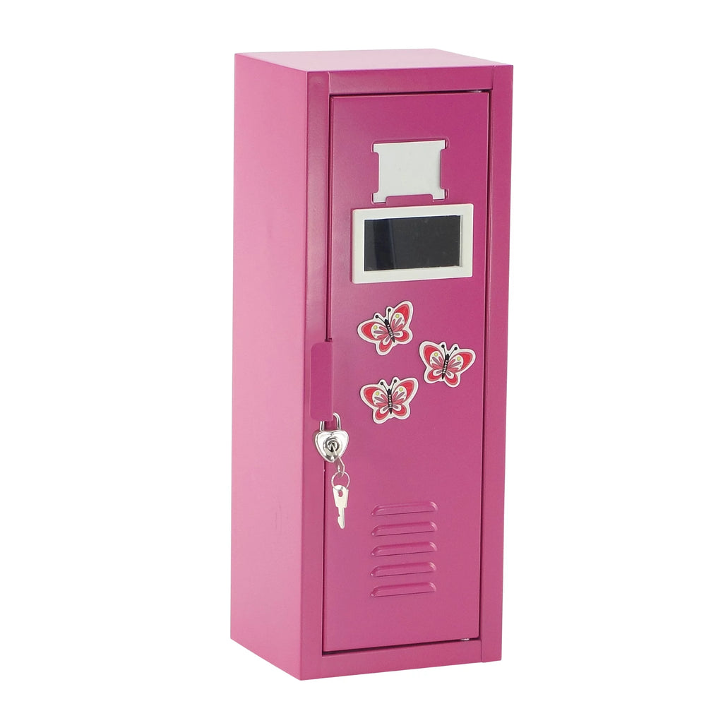 14 Inch Doll Furniture Locker Storage Accessory with Lock and Key F9829