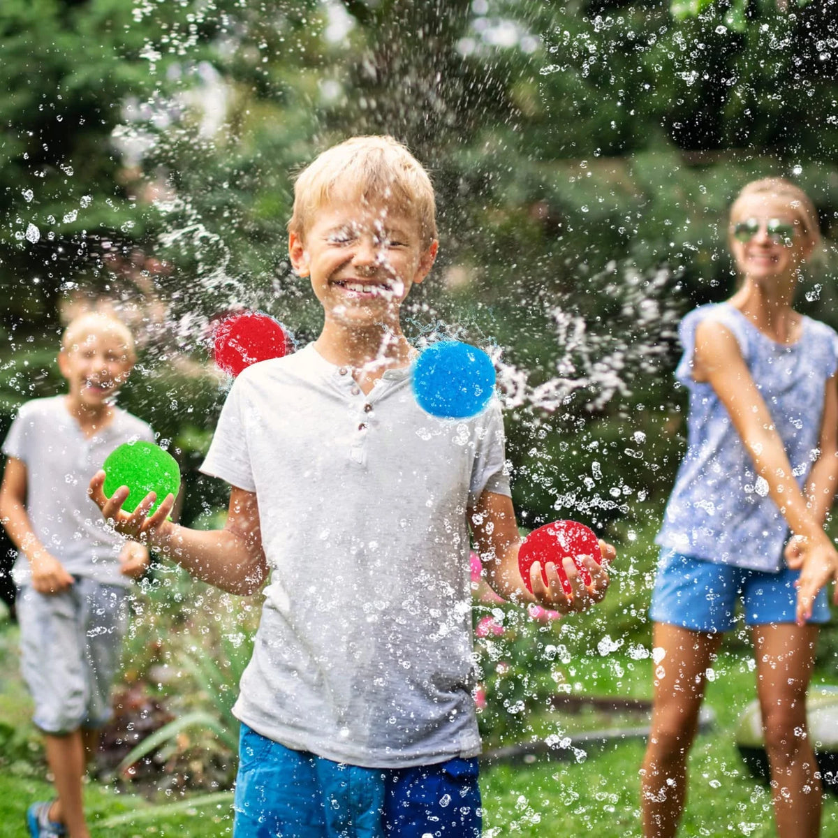 200 Reusable Fabric Water Balloons for Outdoor Games Q96296