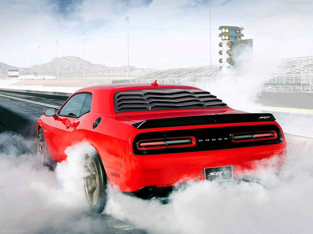 Rear Window Louver Windshield Sun Shade Cover for Dodge Challenger Custom Fit ABS Matte Black U276039