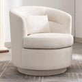 Grey Swivel Barrel Chair with Pillow Z219