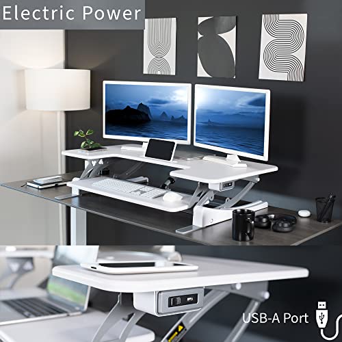 36 inch Electric Height Adjustable Stand Up Desk Converter Black G1139