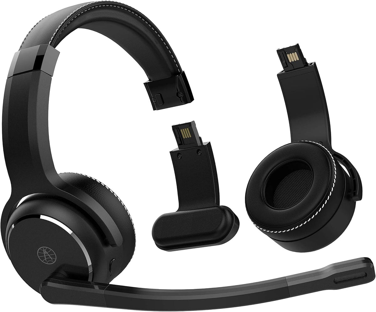 Black Wireless Headset with Noise Cancellation T241